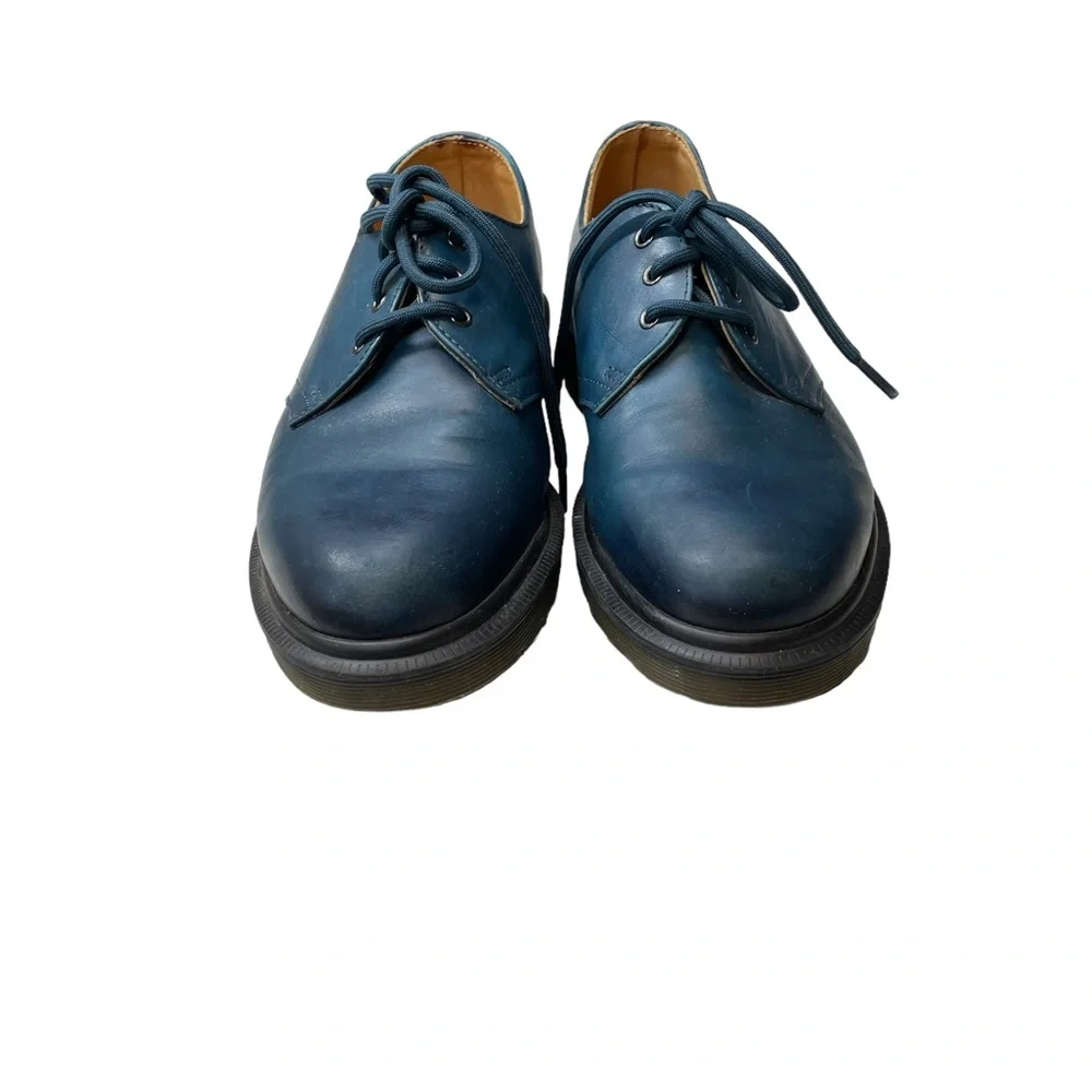 Dr. Martens | 1461 Leather Oxford Shoes - Blue ; Womens 7 - Picture 3 of 9